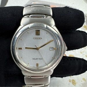 Citizen solar tech silver dial as men’s watch